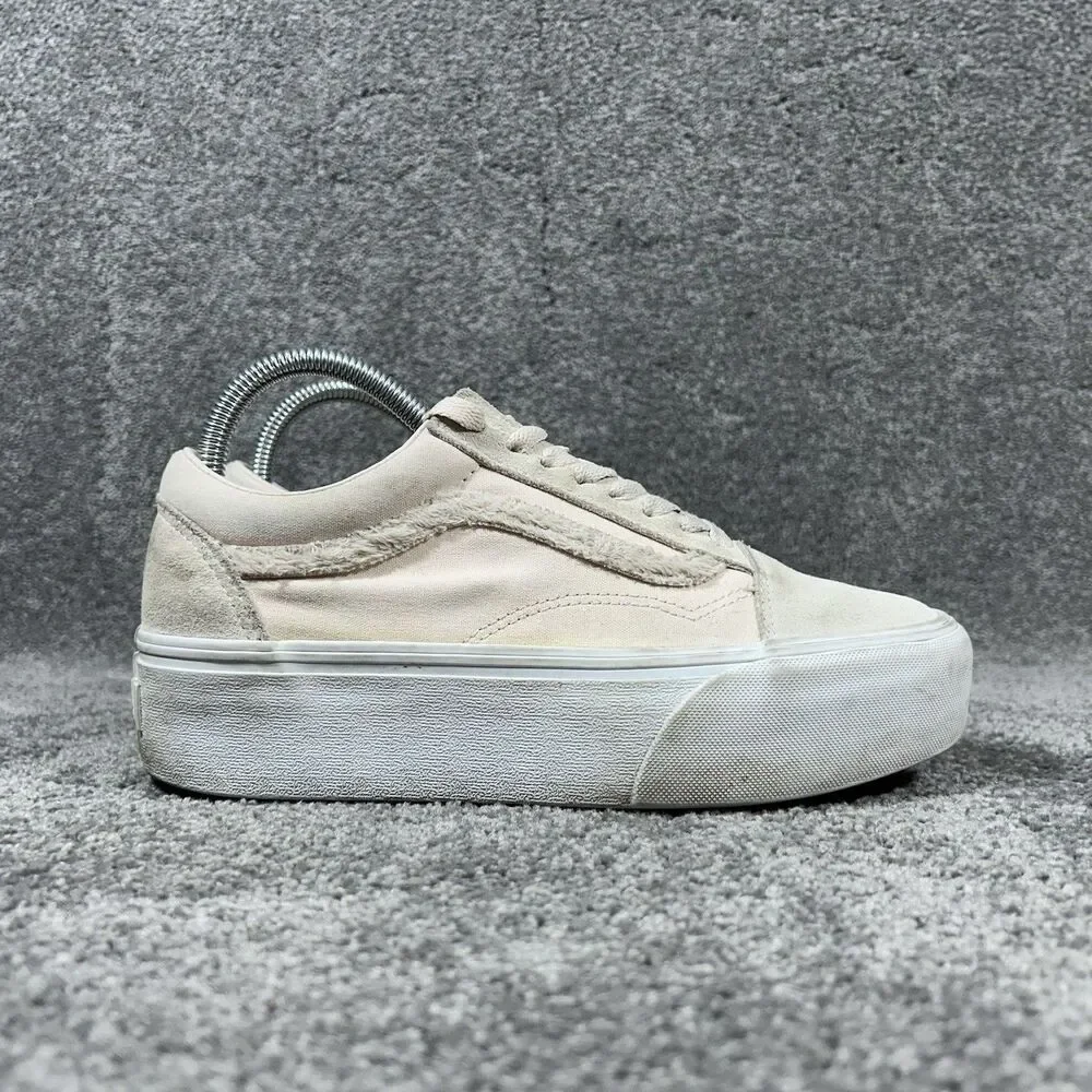 Vans Classic Slip-On Stackform Women’s Size 8 Marshmallow Cream Platform Shoes